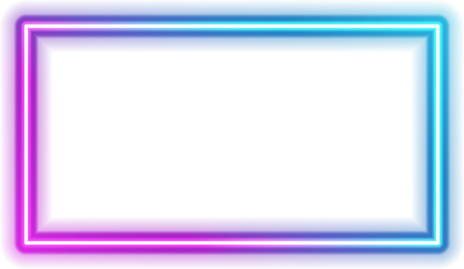 Neon frame. Illuminated neon frame design element.